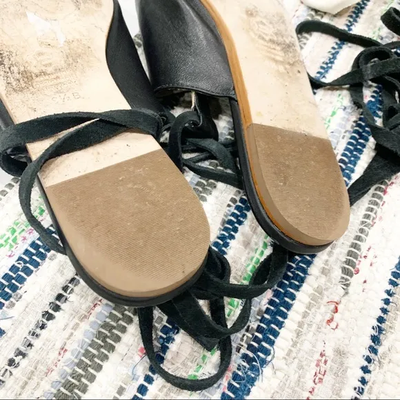 Matt Bernson Black Leather Flats