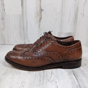 MaxMara Babele 02 Brown Leather Wingtip Brogue Oxford Dress Shoes #1172