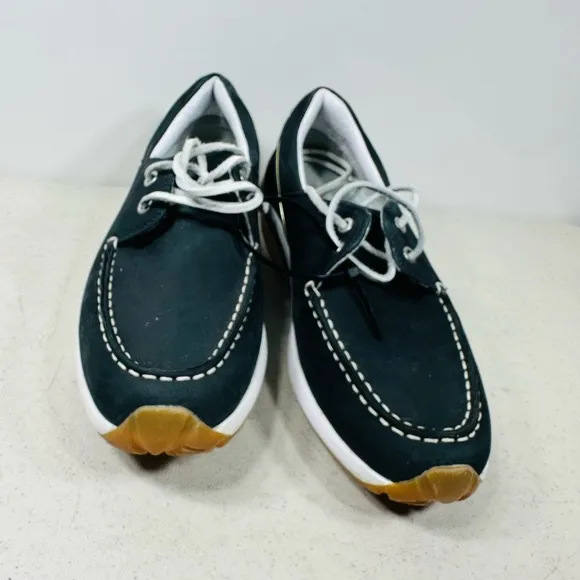 MBT Kheri Leather Boat Rocker Toning Shoes Womens Size 8-85 Navy Blue 400270-12