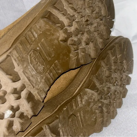 MCRAE Army Combat Boots Hot Weather Tan Cage Lace Up Vibram Size 3.5 W Gore-Tex