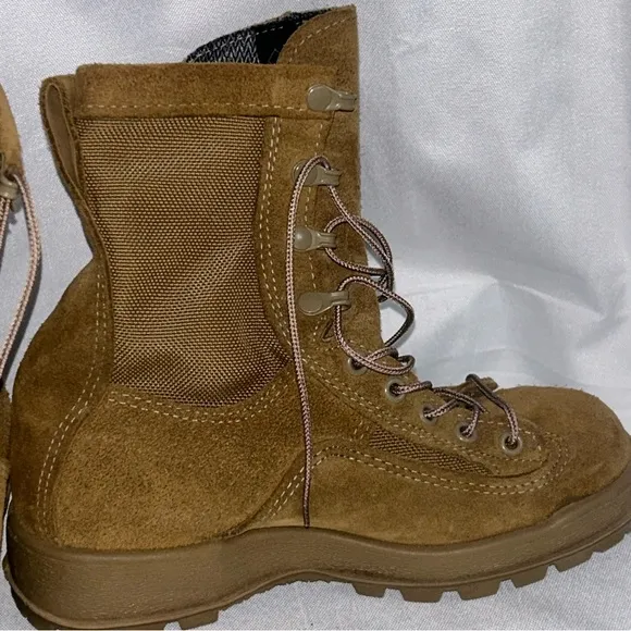 MCRAE Army Combat Boots Hot Weather Tan Cage Lace Up Vibram Size 3.5 W Gore-Tex