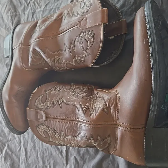 Men's Brown Double H Western Boots