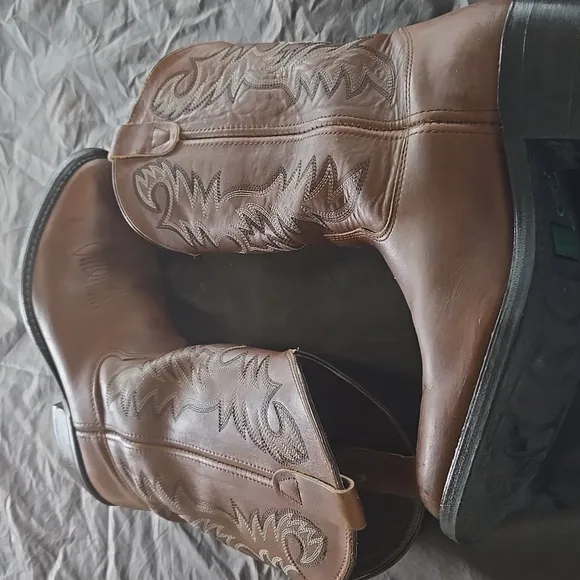 Men's Brown Double H Western Boots