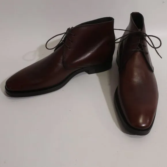 Mens Canali Brown Leather Ankle Boots Sz 41 1/2 EUR/US 8.5