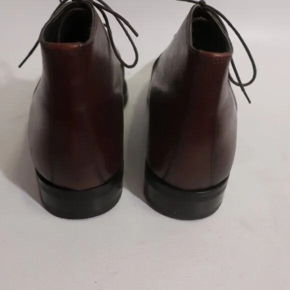 Mens Canali Brown Leather Ankle Boots Sz 41 1/2 EUR/US 8.5