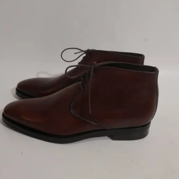 Mens Canali Brown Leather Ankle Boots Sz 41 1/2 EUR/US 8.5