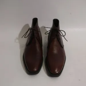 Mens Canali Brown Leather Ankle Boots Sz 41 1/2 EUR/US 8.5
