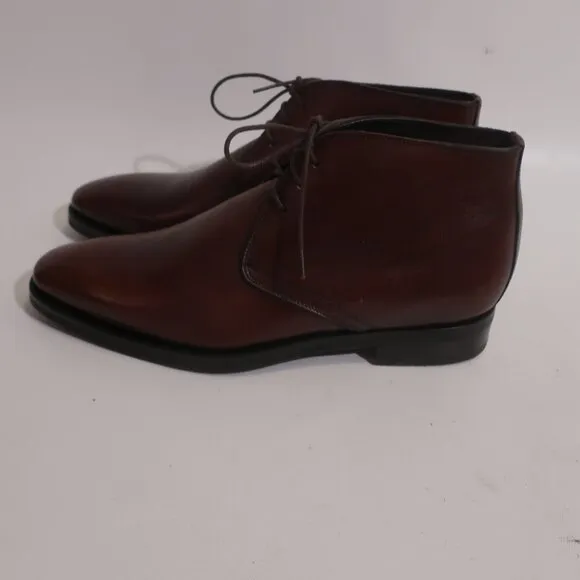 Mens Canali Brown Leather Ankle Boots Sz 41 1/2 EUR/US 8.5