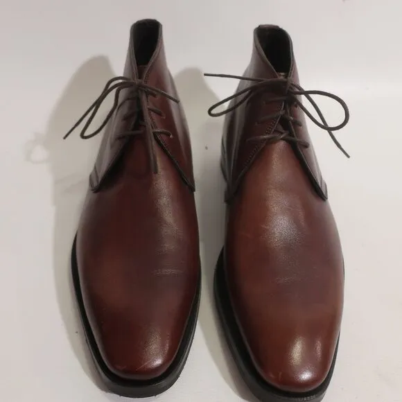 Mens Canali Brown Leather Ankle Boots Sz 41 1/2 EUR/US 8.5