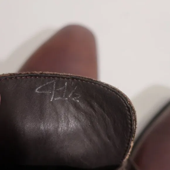 Mens Canali Brown Leather Ankle Boots Sz 41 1/2 EUR/US 8.5