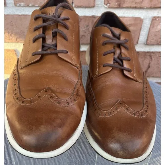 Men's Cole Haan Troy Wing Oxford Brown Leather Dress/Business Shoes Size 11.5M