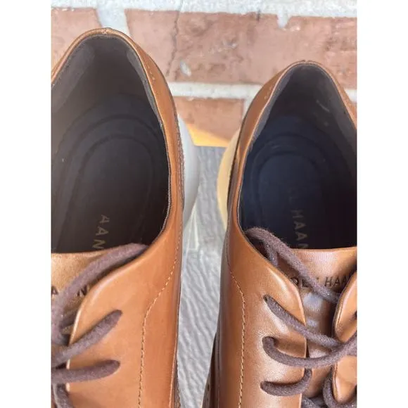 Men's Cole Haan Troy Wing Oxford Brown Leather Dress/Business Shoes Size 11.5M