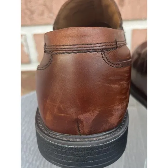 Men's Johnston&amp;Murphy XC4 Brown leather Penny Loafer Size 10.5M Made in India