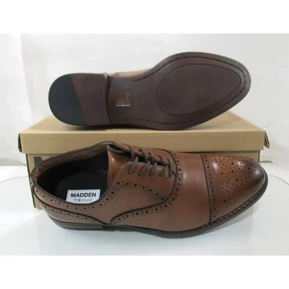 Men's Madden By Steve Madden Japlin Cap Toe Oxford Lace Up Shoes Cognac Size 10