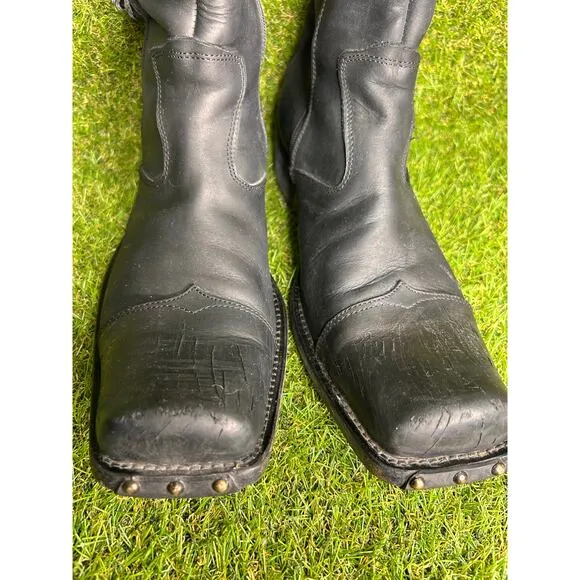 Mens Mark Nason Amplify Leather Rock Lives Biker Boots Made In ITALY Size 10