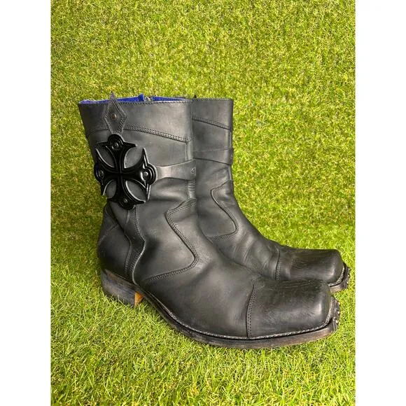 Mens Mark Nason Amplify Leather Rock Lives Biker Boots Made In ITALY Size 10