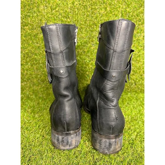 Mens Mark Nason Amplify Leather Rock Lives Biker Boots Made In ITALY Size 10