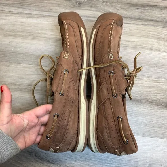 Mens Newport Keen Size 12 Boat Shoes Walking Athletic Brown Loafer Leather Dress