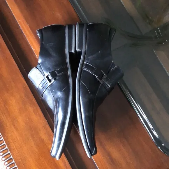 Men’s size 10.5M black Stacy Adams Beau Moc Toe Bit Slip-On Loafer