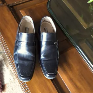 Men’s size 10.5M black Stacy Adams Beau Moc Toe Bit Slip-On Loafer