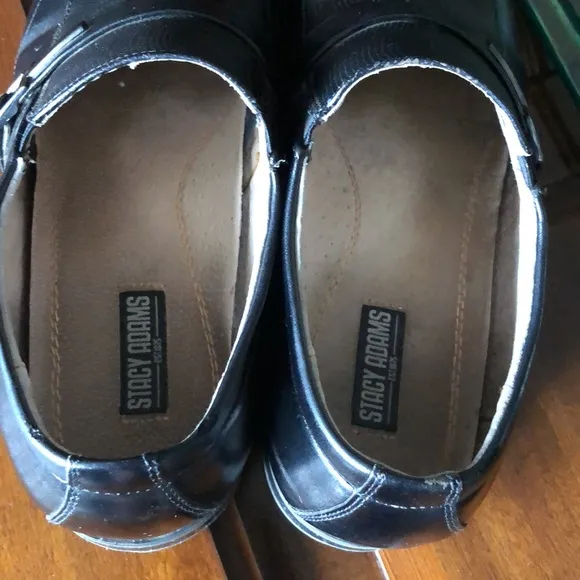 Men’s size 10.5M black Stacy Adams Beau Moc Toe Bit Slip-On Loafer