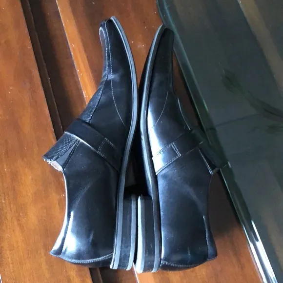 Men’s size 10.5M black Stacy Adams Beau Moc Toe Bit Slip-On Loafer