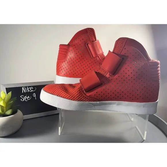 Men's Size 9 Nike Flystepper 2k3 Athletic Sneaker Red/White High