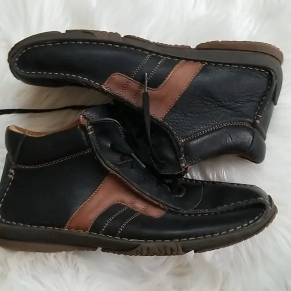 Mens SPOILER BOAT Genuine ALL Leather Hightop Shoe
