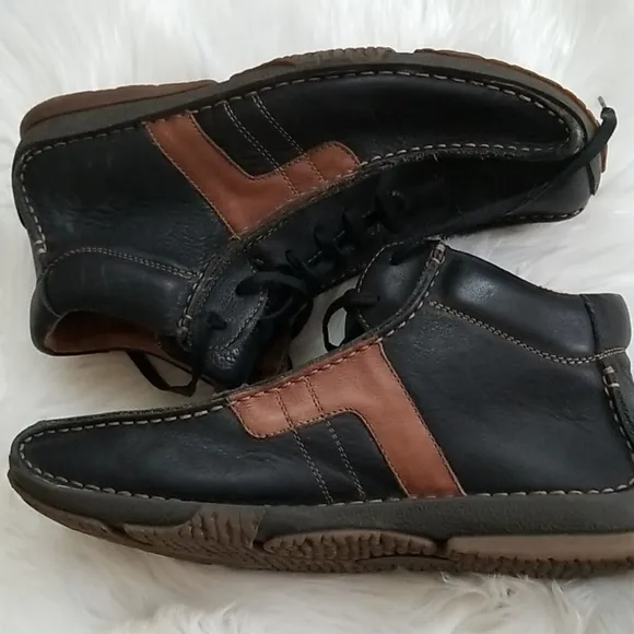 Mens SPOILER BOAT Genuine ALL Leather Hightop Shoe