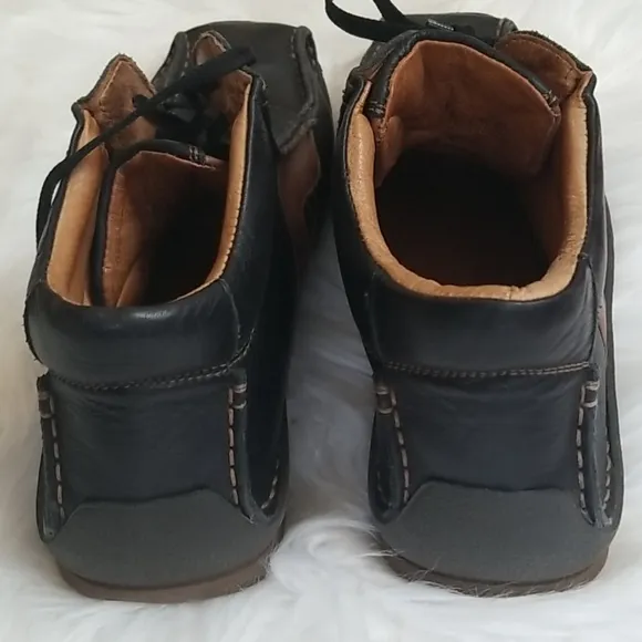 Mens SPOILER BOAT Genuine ALL Leather Hightop Shoe