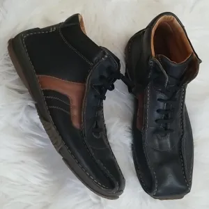Mens SPOILER BOAT Genuine ALL Leather Hightop Shoe