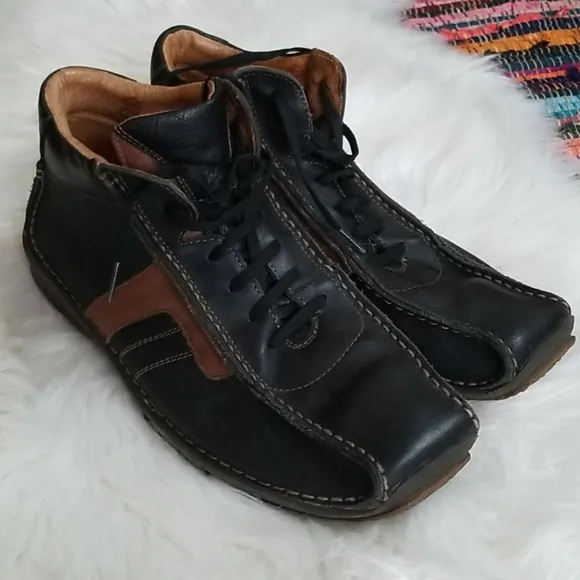 Mens SPOILER BOAT Genuine ALL Leather Hightop Shoe