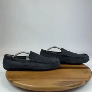 Mens‎ Ugg Australia Ascot Gray Suede Casual Comfort Moccasins Slippers Size 12 D