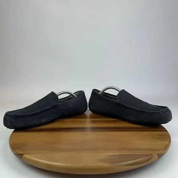 Mens‎ Ugg Australia Ascot Gray Suede Casual Comfort Moccasins Slippers Size 12 D