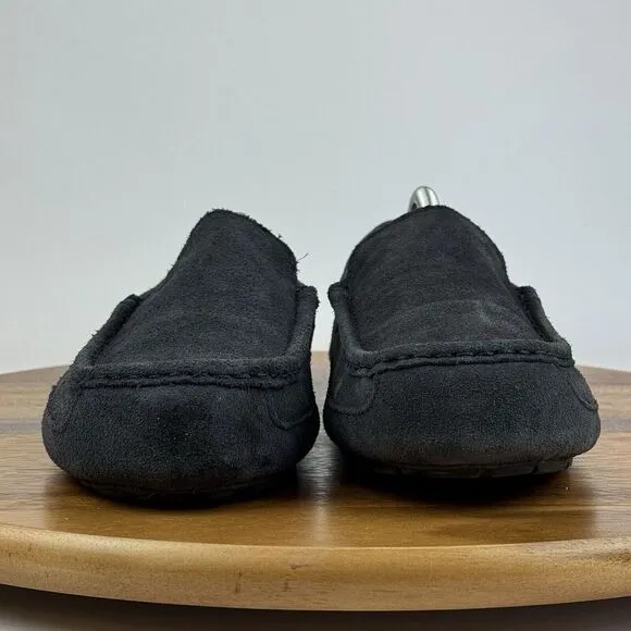 Mens‎ Ugg Australia Ascot Gray Suede Casual Comfort Moccasins Slippers Size 12 D