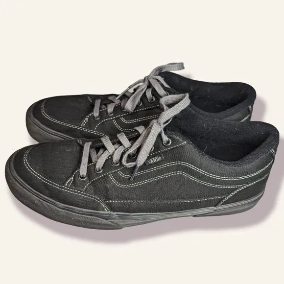 Men's Vans Black Bearcat Canvas Shoes, Men's Size 12