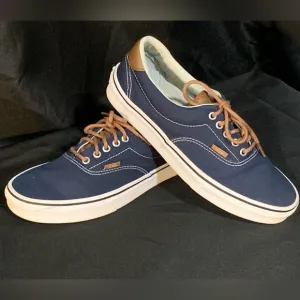 Men’s Vans Era 59 shoes, Navy and Leather Brown color. Size 9, old school.