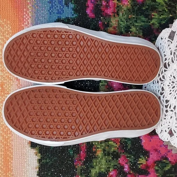 Mens/Womens Vans Skate Slip-on Cracked Leather Low Profile