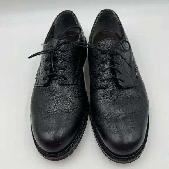 Mephisto Marlon Black Pebble Lace Up Shoes Mens Size 10.5 Durable Leather