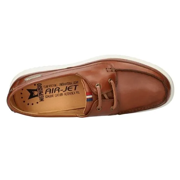 Mephisto Mens Trevis Boat Shoes US 7.5 EU 41.5 Brown Leather NWOB