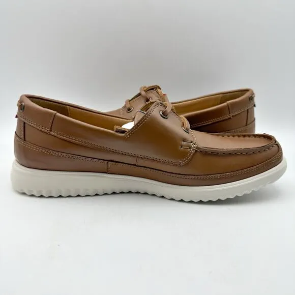 Mephisto Mens Trevis Boat Shoes US 7.5 EU 41.5 Brown Leather NWOB