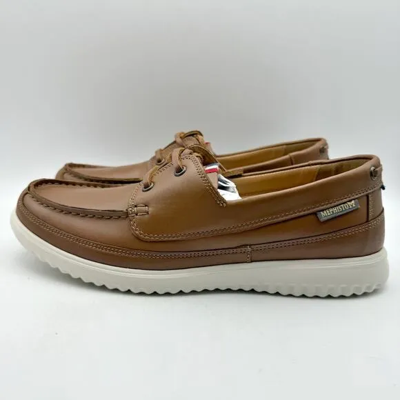 Mephisto Mens Trevis Boat Shoes US 7.5 EU 41.5 Brown Leather NWOB