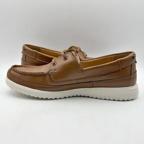 Mephisto Mens Trevis Boat Shoes US 7.5 EU 41.5 Brown Leather NWOB