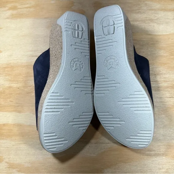 Mephisto Navy Wedge Sandals Women’s Size 8