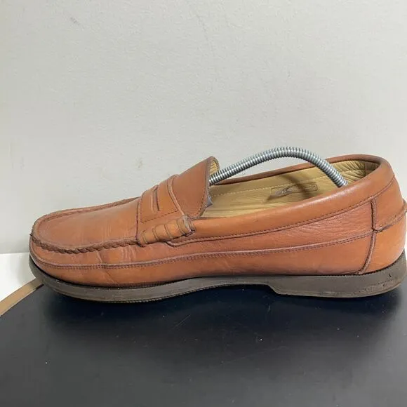 Mephisto Shoes Men’s Size 8.5 Cap Vert Leather Air Relax Loafer Boat Deck Brown
