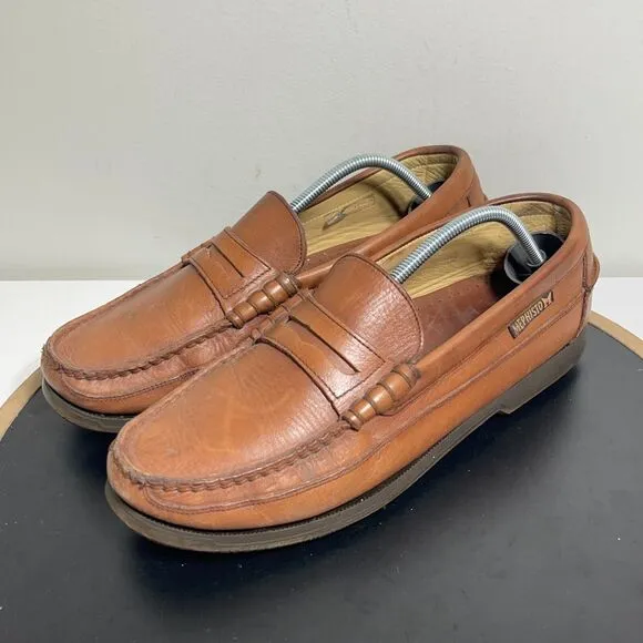 Mephisto Shoes Men’s Size 8.5 Cap Vert Leather Air Relax Loafer Boat Deck Brown