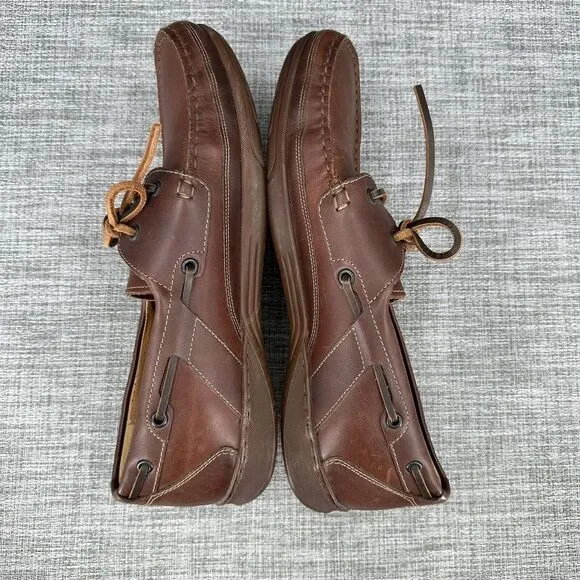 Mephisto Spinnaker Air Relax Brown Leather Boat Deck Shoes‎ Mens US Sz 11