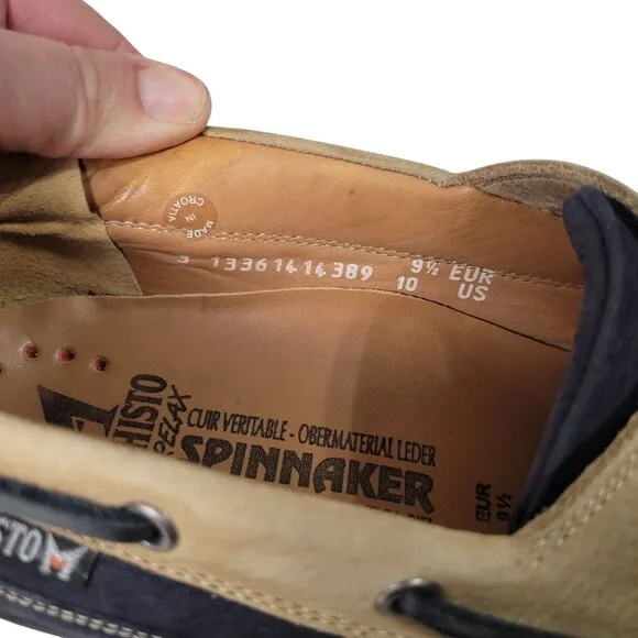 Mephisto Spinnaker Boat Shoes Loafers Mens 10 Leather Cushioned Comfort Preppy