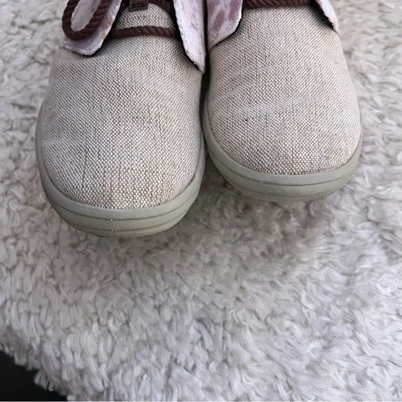 Merrell Gridway Cotton Canvas Sneakers Lace-Up Shoes Women's Size 7.5 Beige