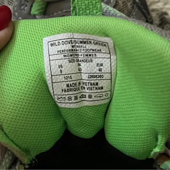 Merrell Select Dry Hiking Boots Wild Dove Summer Green Women’s 9